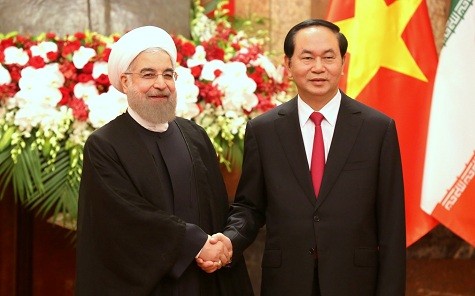 Chủ tịch nước Trần Đại Quang tổ chức chiêu đãi Tổng thống Iran Hassan Rouhani  - ảnh 1
