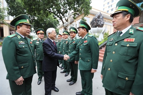 Tổng Bí thư Nguyễn Phú Trọng thăm, chúc Tết tại Bộ Tư lệnh Bộ đội Biên phòng  - ảnh 1