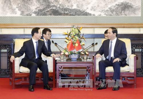 Chủ tịch nước Trần Đại Quang tiếp Phó Chủ tịch Chính hiệp Trung Quốc Vương Gia Thụy - ảnh 2