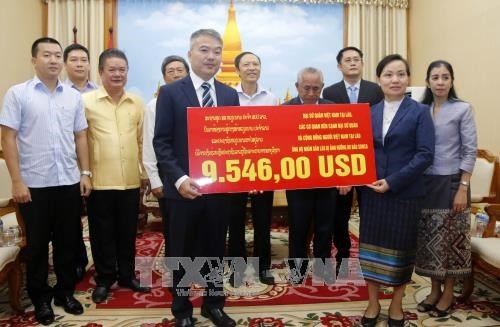 Cộng đồng người Việt quyên góp ủng hộ người dân Lào gặp thiên tai - ảnh 1