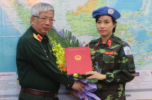 Việt Nam cử nữ sỹ quan đầu tiên tham gia lực lượng gìn giữ hòa bình Liên hợp quốc - ảnh 1