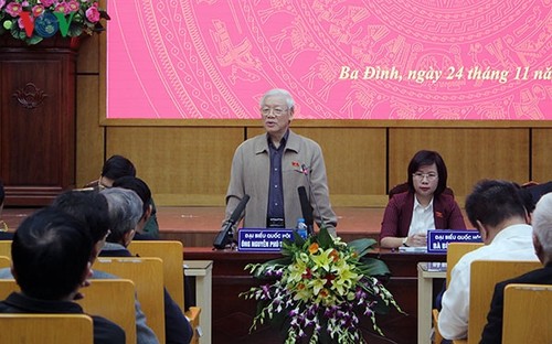 Tổng Bí thư, Chủ tịch nước Nguyễn Phú Trọng tiếp xúc cử tri Thủ đô Hà Nội - ảnh 1