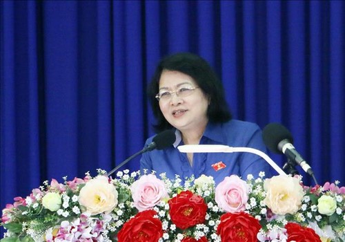 Phó Chủ tịch nước Đặng Thị Ngọc Thịnh dự lễ phát động phong trào thi đua tại Lai Châu - ảnh 1