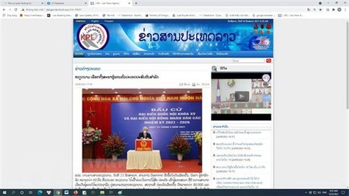 Báo Lào đưa tin đậm nét Việt Nam tổ chức thành công cuộc bầu cử Quốc hội và Hội đồng nhân dân - ảnh 1