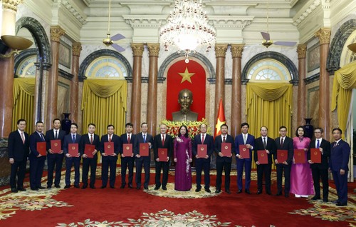 Quyền Chủ tịch nước trao Quyết định bổ nhiệm 15 Đại sứ Việt Nam tại các nước - ảnh 1