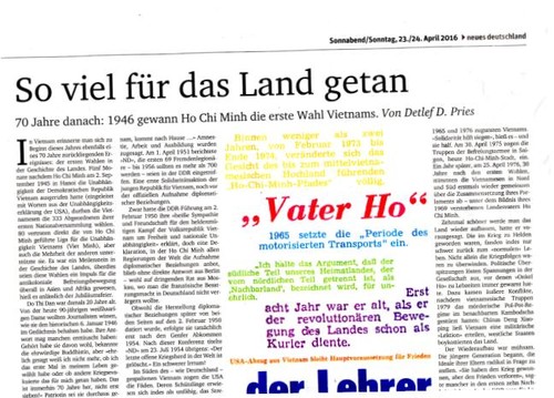 Pers Jerman memuji prestasi membela dan mengembangkan negara Vietnam - ảnh 1