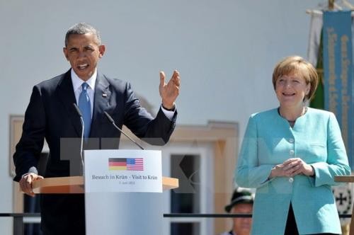 Presiden AS dan Kanselir Jerman sepakat mempertahankan perundingan tentang TTIP - ảnh 1