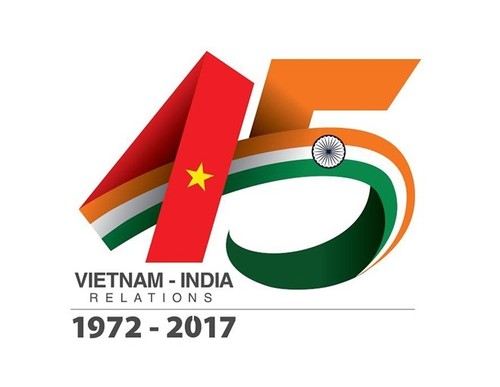 Logo of 45th anniversary of Vietnam-India diplomatic ties  - ảnh 1
