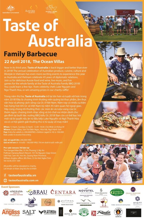 Taste of Australia Program 2019 to open in May in four Vietnamese cities - ảnh 1