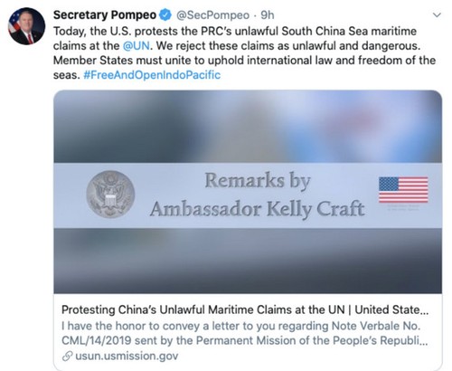 China’s response to US statement regarding East Sea - ảnh 1