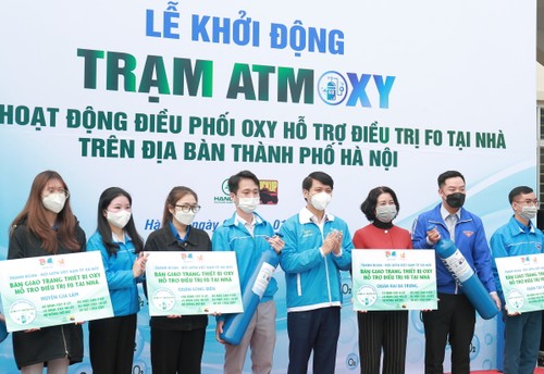 Free oxygen program in place for Hanoi's COVID-19 patients  - ảnh 1