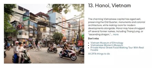 TripAdvisor ranks Hanoi, Da Nang among most popular destinations in Asia 2022 - ảnh 1