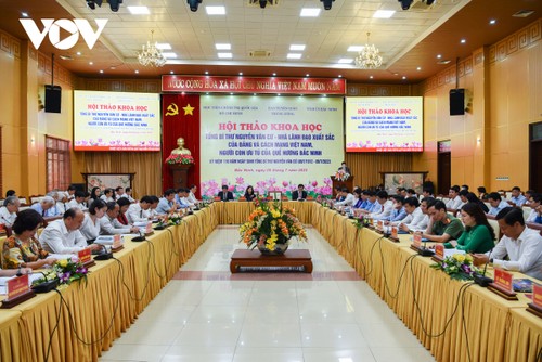 Workshop marks 110th birthday of Party chief Nguyen Van Cu  - ảnh 1