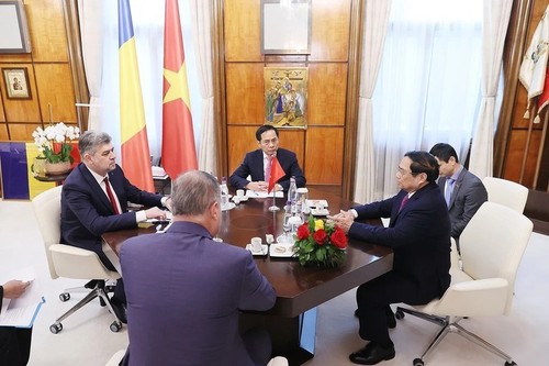 Vietnamese, Romanian PMs discuss major directions to advance cooperation  - ảnh 1
