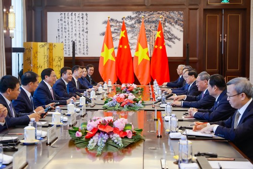 PM urges accelerated strategic connection during talks with Chinese Premier  - ảnh 1