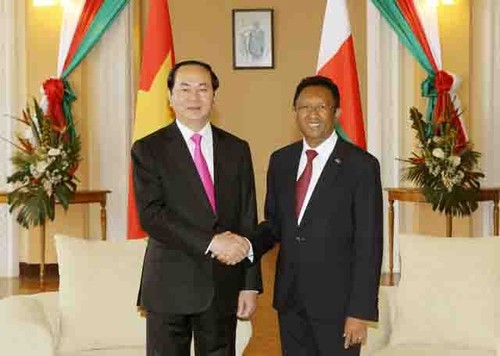 陈大光同马达加斯加总统埃里举行会谈 - ảnh 1