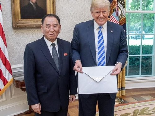 朝鲜领导人金正恩向美国总统特朗普致信 - ảnh 1