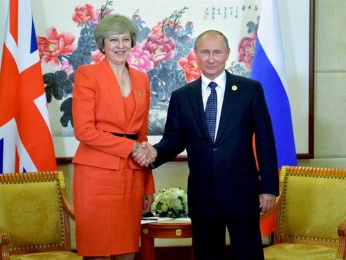 俄罗斯总统普京与英国首相特蕾莎梅在20国集团峰会期间举行会晤 - ảnh 1