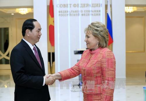Президент Вьетнама встретился с председателем Совета Федерации РФ - ảnh 1