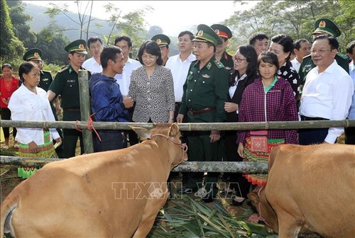 Врио президента Вьетнама Данг Тхи Нгок Тхинь совершила рабочую поездку в провинцию Шонла - ảnh 1