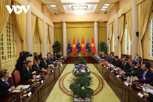 Президент Во Ван Тхыонг возглавил церемонию приветствия генерал-губернатора Австралии Дэвида Херли - ảnh 3