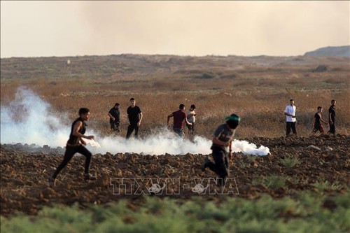 На границе с сектором Газа происходят столкновение израильских военнослужащих с палестинцами - ảnh 1