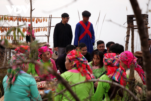 Церемония встречи невесты народности  Зяй в провинции Лайчау - ảnh 15