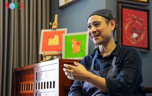 Painter Pham Ha Hai, author of Lunar New Year stamp collection  - ảnh 2