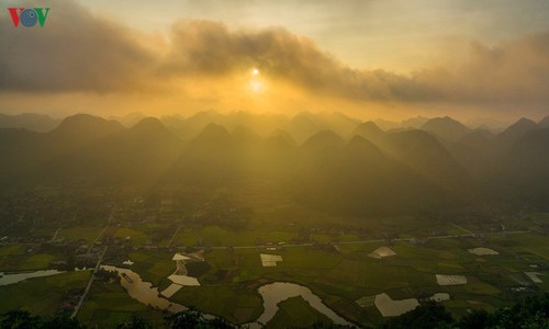 Bac Son rice fields turn yellow amid harvest season - ảnh 12