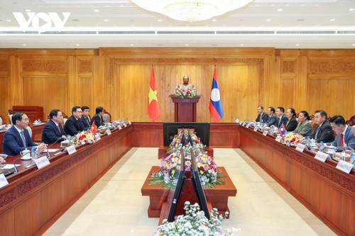 Toàn cảnh chuyến thăm chính thức CHDCND Lào của Thủ tướng Phạm Minh Chính - ảnh 9