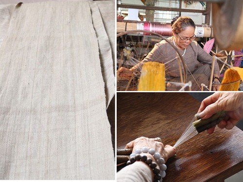 Hanoi artisan weaves silk from lotus stems  - ảnh 1