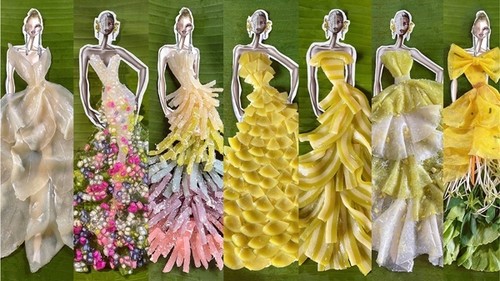 Fashion collection made from southern delicacies receives Vietnam record - ảnh 2