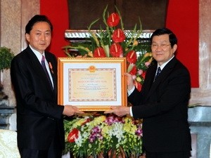  Chủ tịch nước Trương Tấn Sang tiếp cựu Thủ tướng Nhật Bản Hatoyama Yukio - ảnh 1