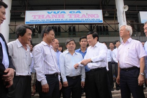Chủ tịch nước Trương Tấn Sang: Cần tháo gỡ những khó khăn giúp ngư dân khai thác thủy sản - ảnh 1