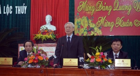 Tổng Bí thư Nguyễn Phú Trọng làm việc với Ban Thường vụ Tỉnh ủy Quảng Bình - ảnh 1