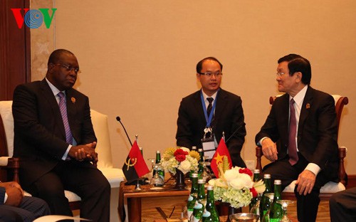 Chủ tịch nước Trương Tấn Sang gặp gỡ song phương bên lề Hội nghị cấp cao Á – Phi 2015 - ảnh 2