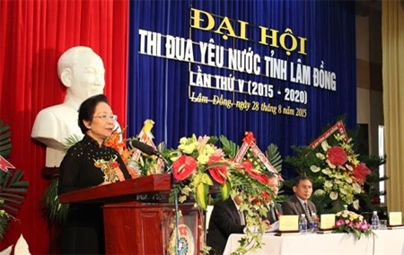 Phó Chủ tịch nước Nguyễn Thị Doan dự Đại hội Thi đua yêu nước tỉnh Lâm Đồng lần thứ V  - ảnh 1