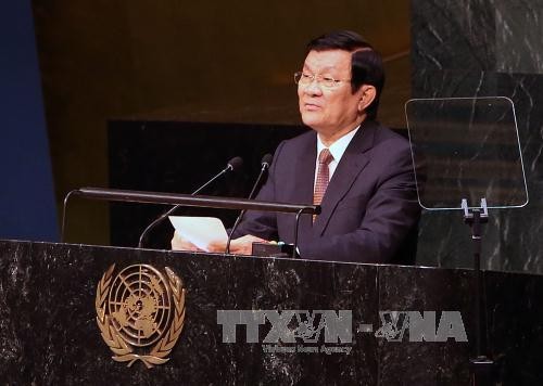 Chủ tịch nước Trương Tấn Sang có bài phát biểu quan trọng tại Hội nghị thượng đỉnh Liên hợp quốc  - ảnh 1