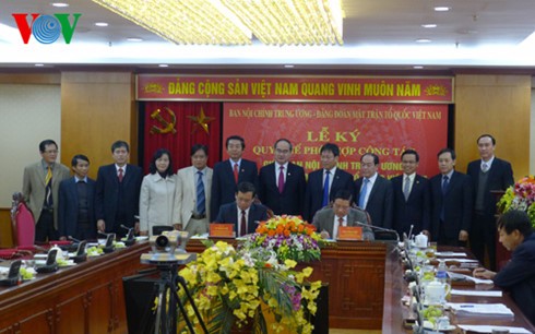 Ban Nội chính Trung ương và Mặt trận Tổ quốc Việt Nam  ký kết quy chế phối hợp  - ảnh 1