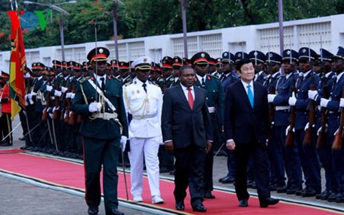 Chủ tịch nước Trương Tấn Sang hội đàm với Tổng thống Mozambique - ảnh 1