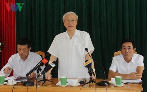Tổng Bí thư Nguyễn Phú Trọng thăm và làm việc tại tỉnh Lai Châu  - ảnh 1