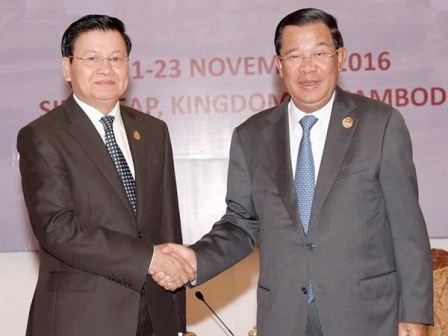 Campuchia và Lào khánh thành cặp cửa khẩu quốc tế Trapeng Krean – Nongnuk Khean - ảnh 1