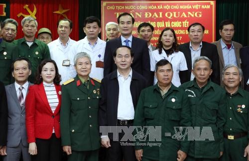 Chủ tịch nước Trần Đại Quang thăm Trung tâm điều dưỡng thương binh Nho Quan-Ninh Bình          - ảnh 1