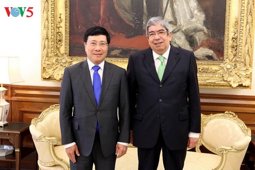 Phó Thủ tướng, Bộ trưởng Ngoại giao Phạm Bình Minh hội kiến Chủ tịch Quốc hội Bồ Đào Nha - ảnh 1