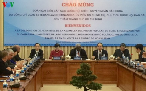 Bí thư Thành ủy thành phố Hồ Chí Minh Nguyễn Thiện Nhân tiếp Chủ tịch Quốc hội Cu Ba - ảnh 1