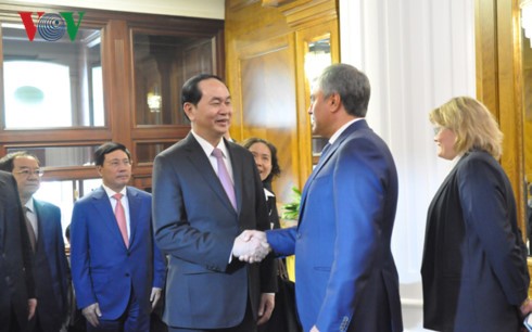 Chủ tịch nước Trần Đại Quang hội kiến với Chủ tịch Duma quốc gia Nga V. Volodin - ảnh 1