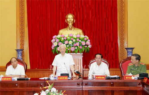  Tổng Bí thư Nguyễn Phú Trọng dự Hội nghị Ban Thường vụ Đảng ủy Công an Trung ương - ảnh 1
