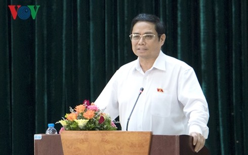 Trưởng Ban tổ chức Trung ương Phạm Minh Chính tiếp xúc cử tri tỉnh Quảng Ninh - ảnh 1