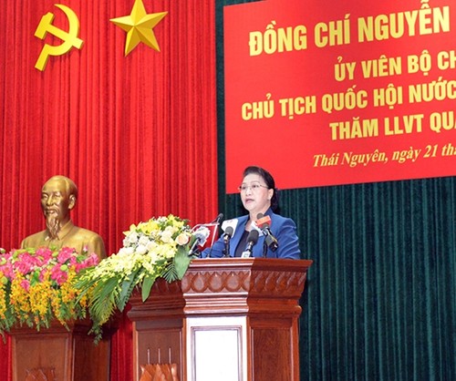 Chủ tịch Quốc hội Nguyễn Thị Kim Ngân thăm Bộ Tư lệnh Quân khu I  - ảnh 1