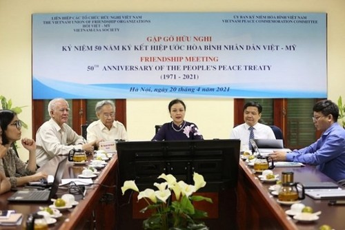 Gặp gỡ hữu nghị nhân 50 năm ký kết Hiệp ước hòa bình nhân dân Việt - Mỹ - ảnh 1